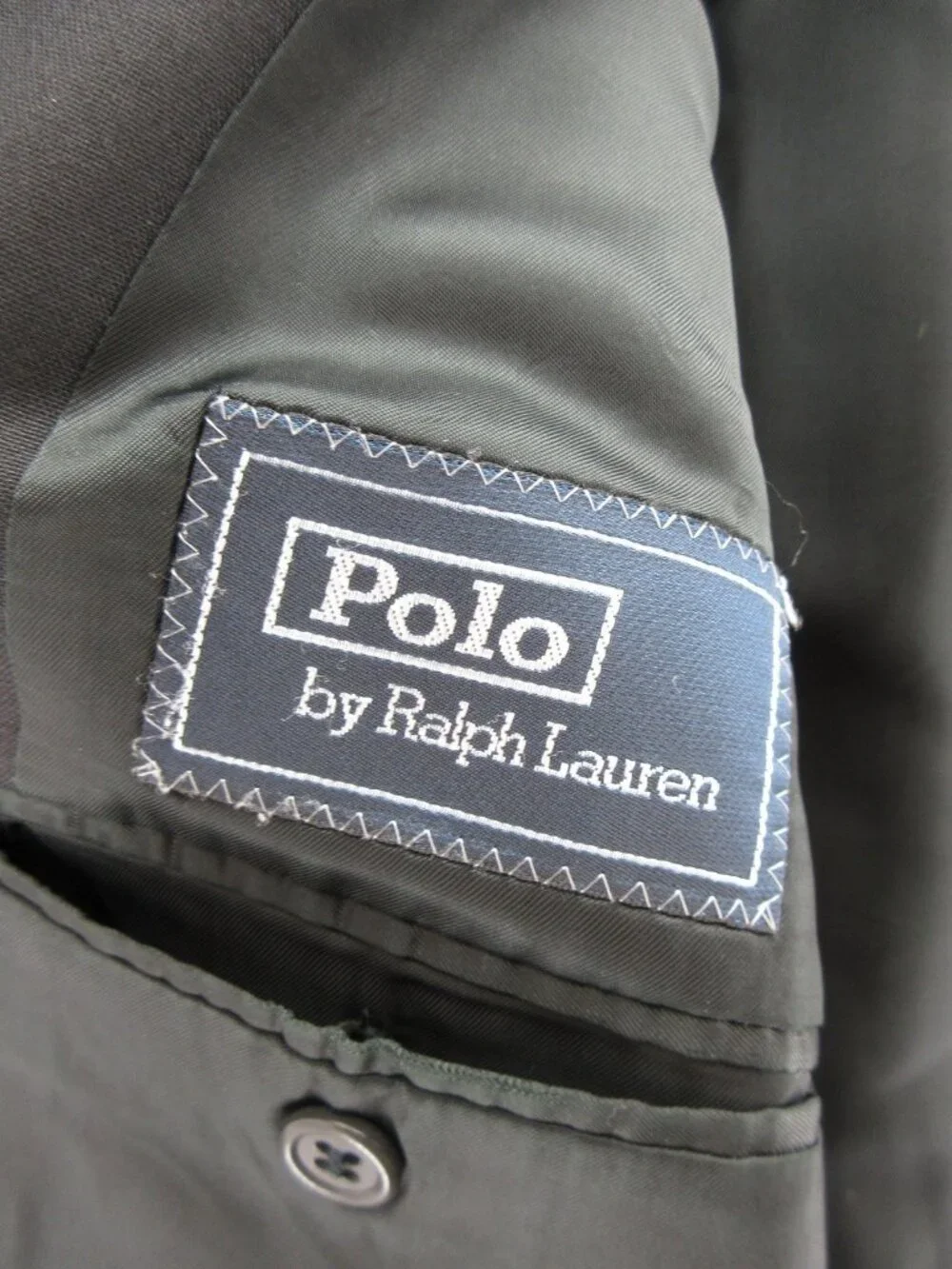 VTG Polo Ralph Lauren Suit 41 S Virgin Wool Pleated Cuffed Italy 34X27
